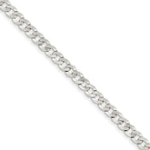 Sterling Silver 5.75mm Close Link Flat Curb Chain